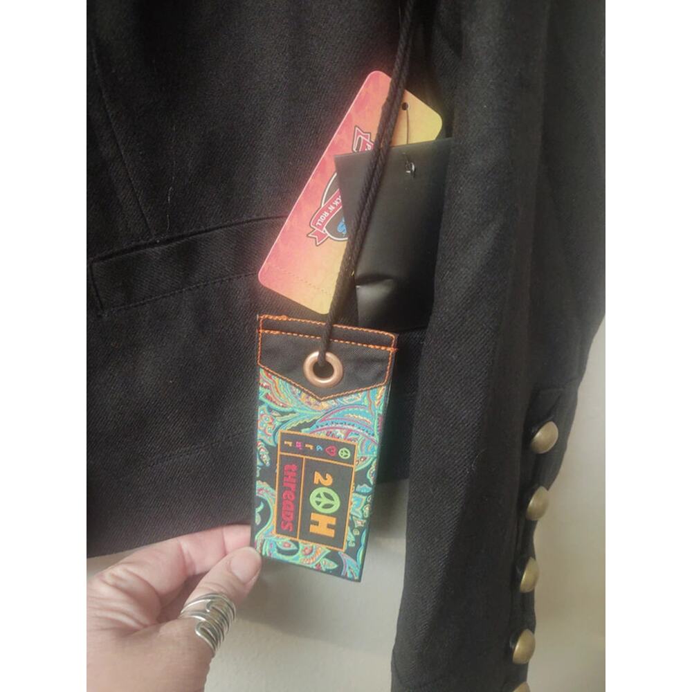 2OB Threads black jacket blazer LG - Picture 8 of 10